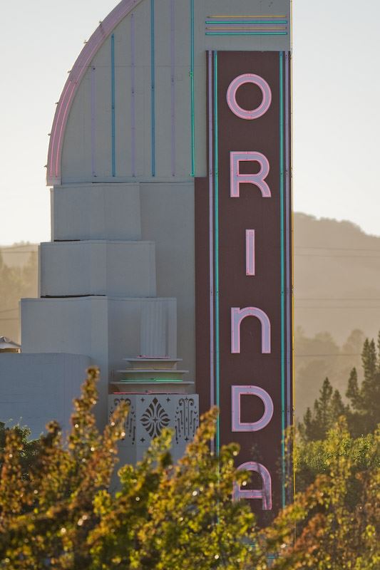 Famous theater sign in Orinda, CA