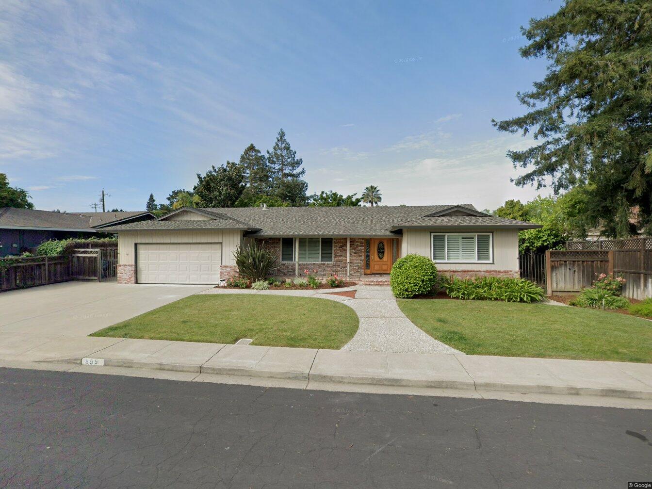 Exterior view of the recently sold home at 855 Brittany Ln. in Concord, California.